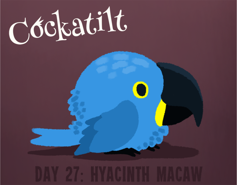 Birdstarter Day 27: Hyacinth Macaw