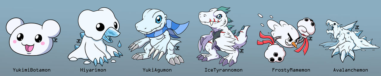 Complete YukiAgumon Evolution Line