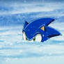 Sonic buried in the snow