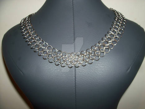 new wider chainmail necklace design 4in1 pattern