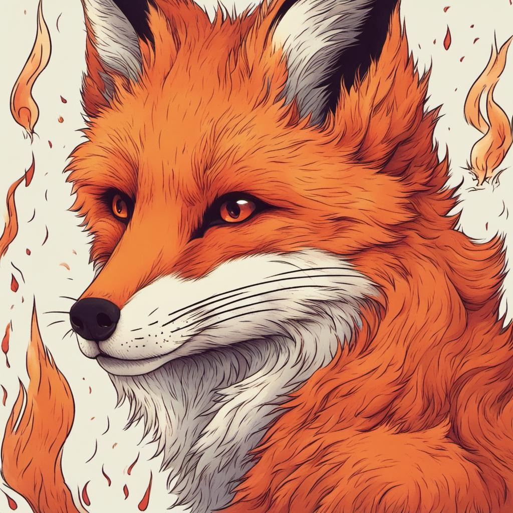 A Fox On Fire But It Cant Get Hurt From The Fire