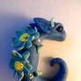 Blue Flower Petals Dragon