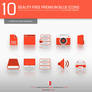 10 Beauty Free Premium Red Icons set