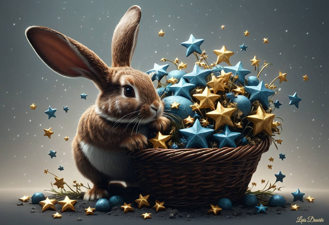 22. Bunny With a Basket of Stars