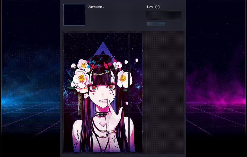 Steam Artwork Design - Synthwave Flowergirl by Qenoxis on DeviantArt