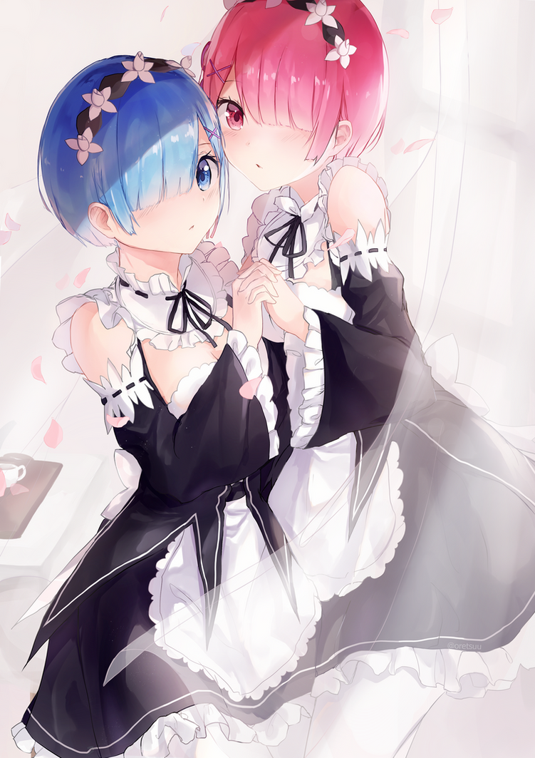 rem and ram by Oretsuu on DeviantArt