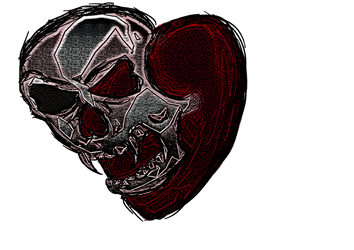 Doodle : Skull heart