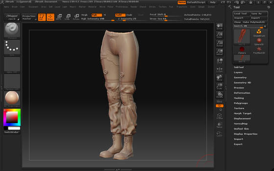 bioRonique zbrush front view