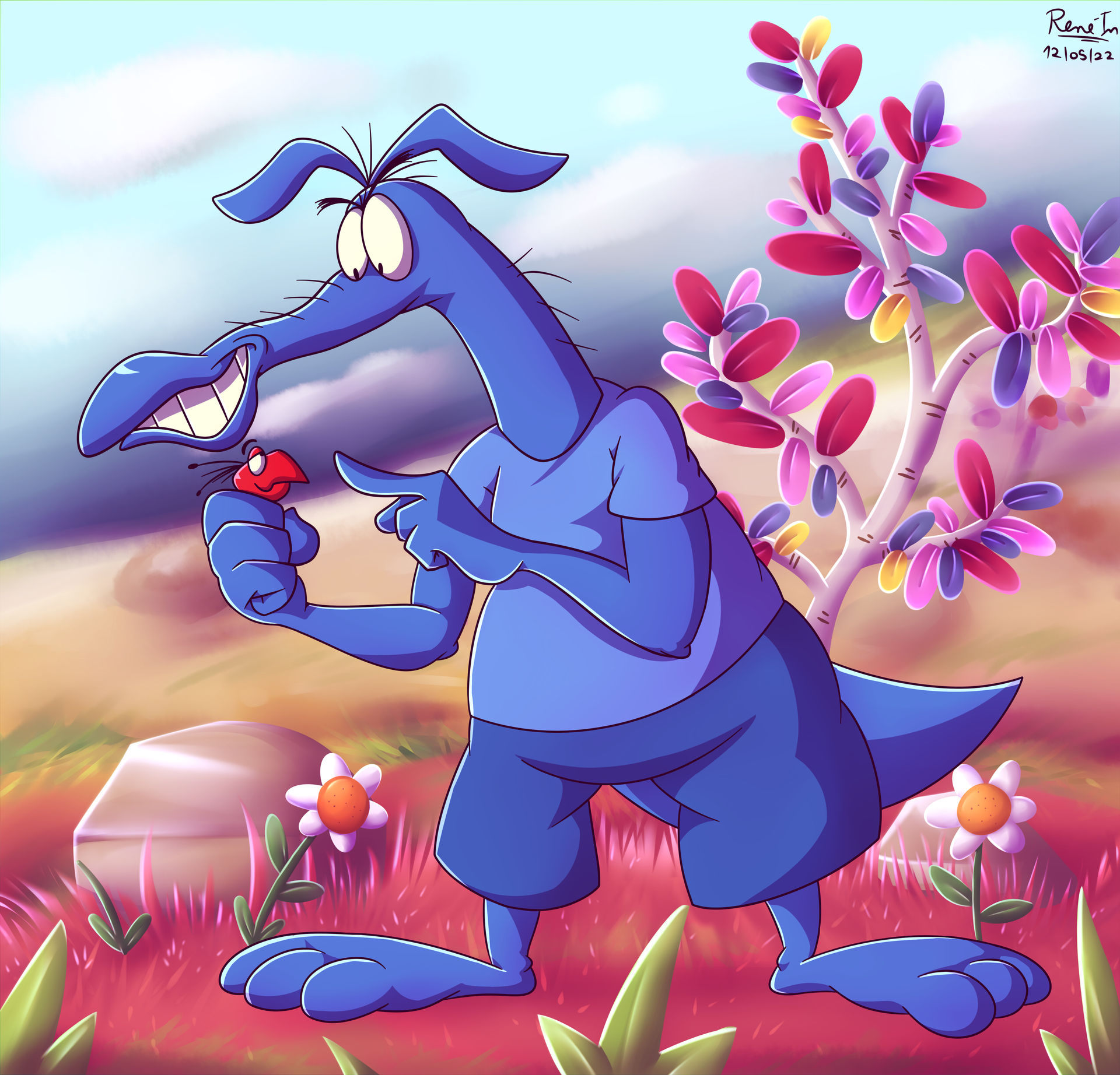 The Aardvark catches the Ant by Rennenne on DeviantArt