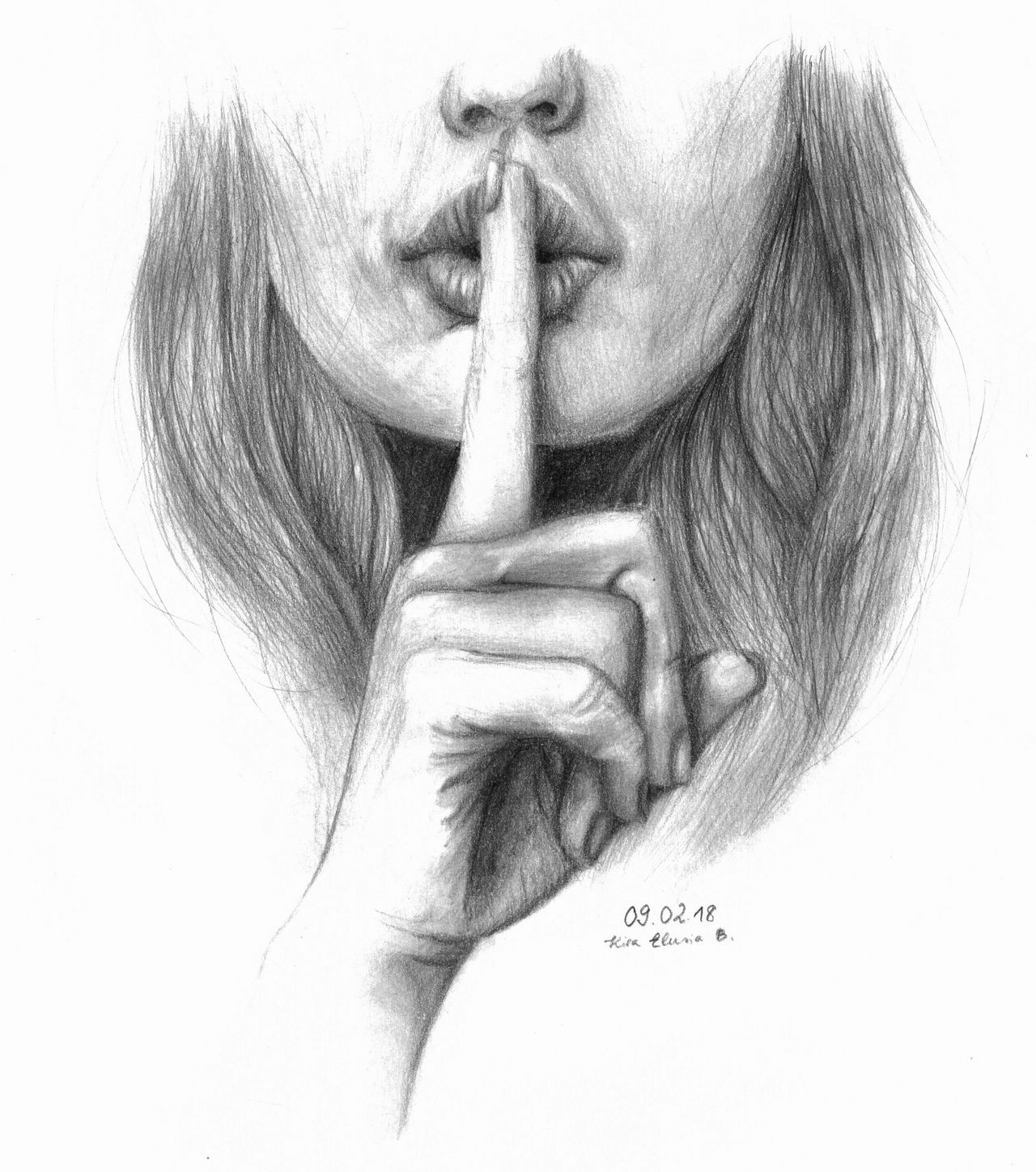 Hand Study 1 Shush! by KiraElusia on DeviantArt