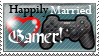 Happily Married Gamer Stamp by draconiangem