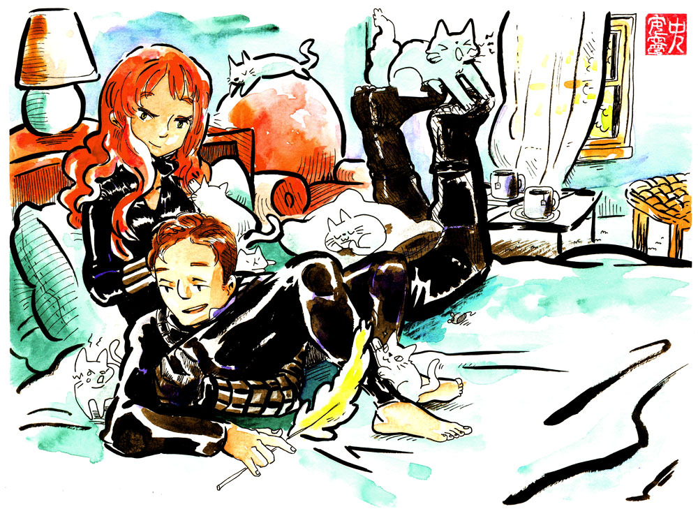 Natasha Romanoff and Bucky Barnes ($10+ comm)