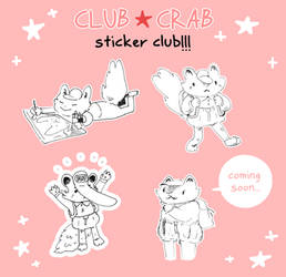 Club Crab Sticker Club Coming Soon! by Rin-Uzuki