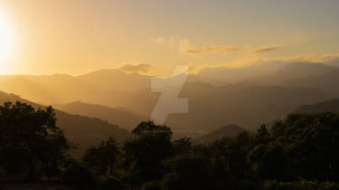 Sunset on the mountains above Vernio, Prato, Tusca