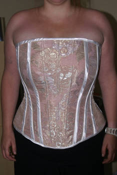 Steel boned wedding corset