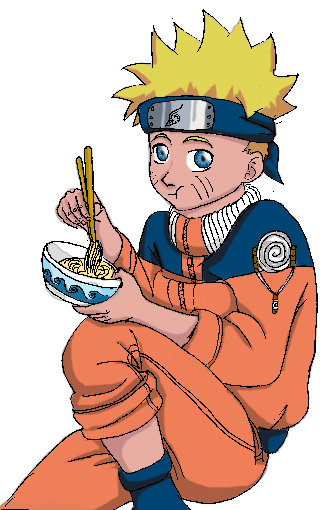 Naruto eating ramen