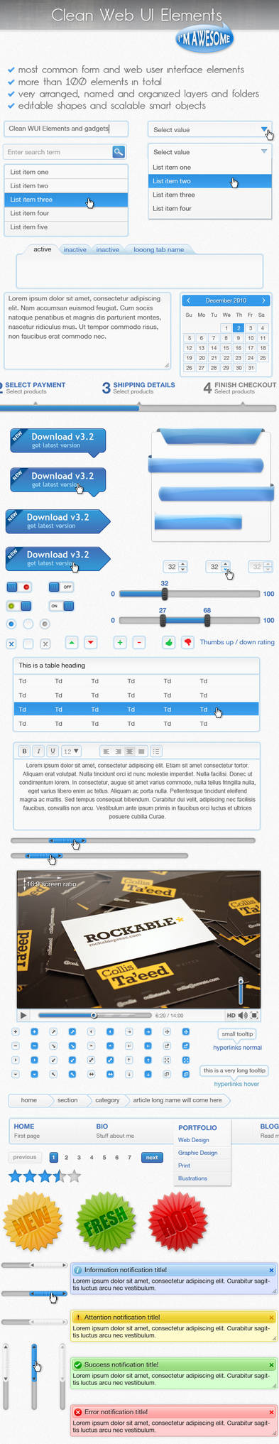 Clean Form and Web UI Elements by tommiek on DeviantArt