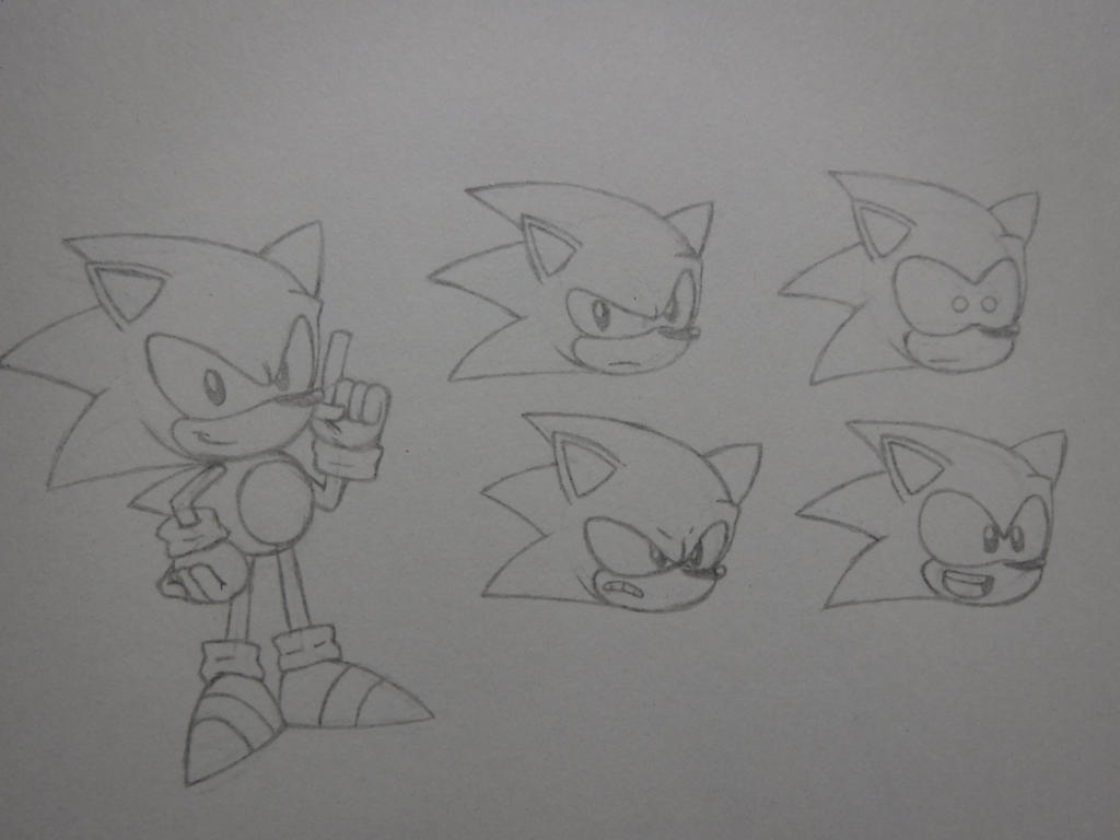 Classic Sonic expression sheet by Kevlarproduction on DeviantArt