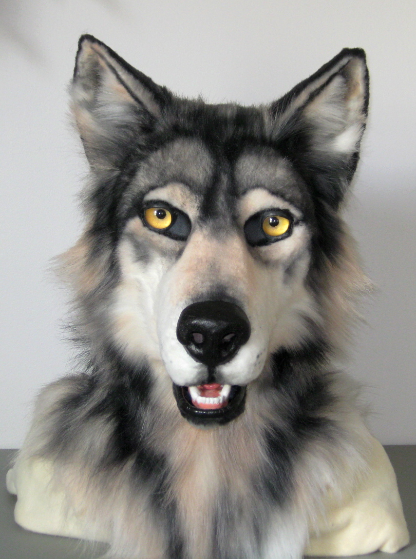 Realistic Grey Wolf Mask