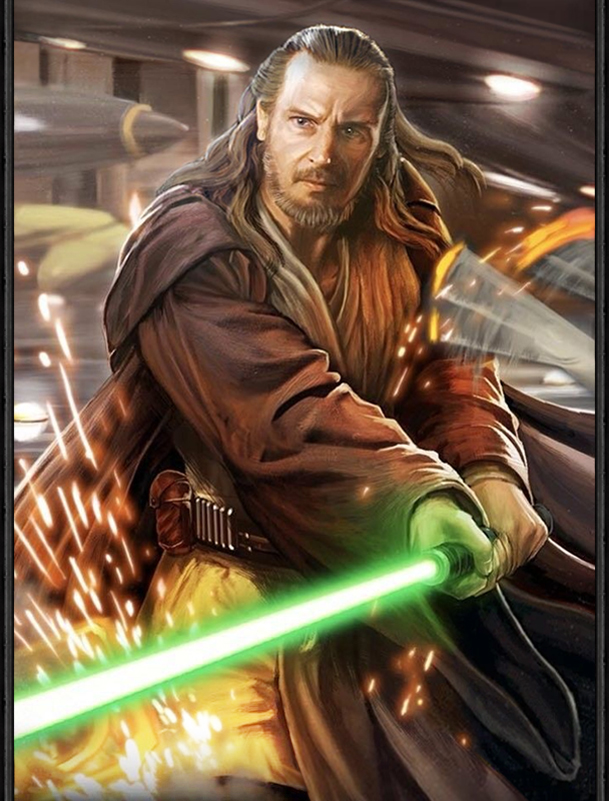 Portrait of Qui-Gon Jinn made by Deviantart user Blazbaros based on what  Jinn could have looked like in the 2003 Clone Wars mini-series : r/StarWars