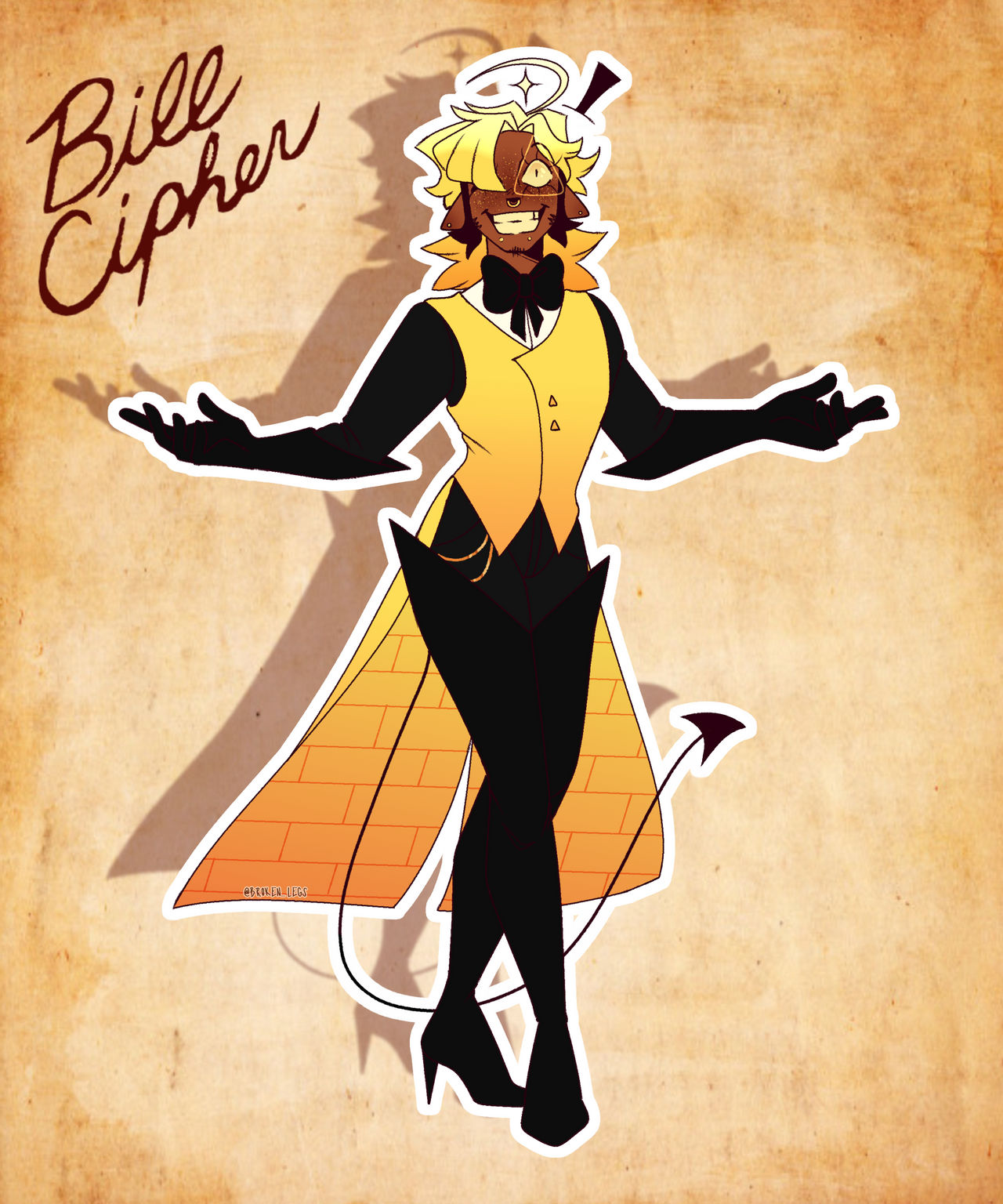 Human Bill Cipher Fan Art Bill Cipher Human Art human-bill-cipher-fan-art-bill-cipher-human-art