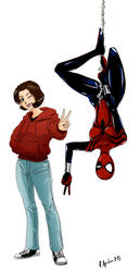 Mayday Parker and Spider-Girl Colored