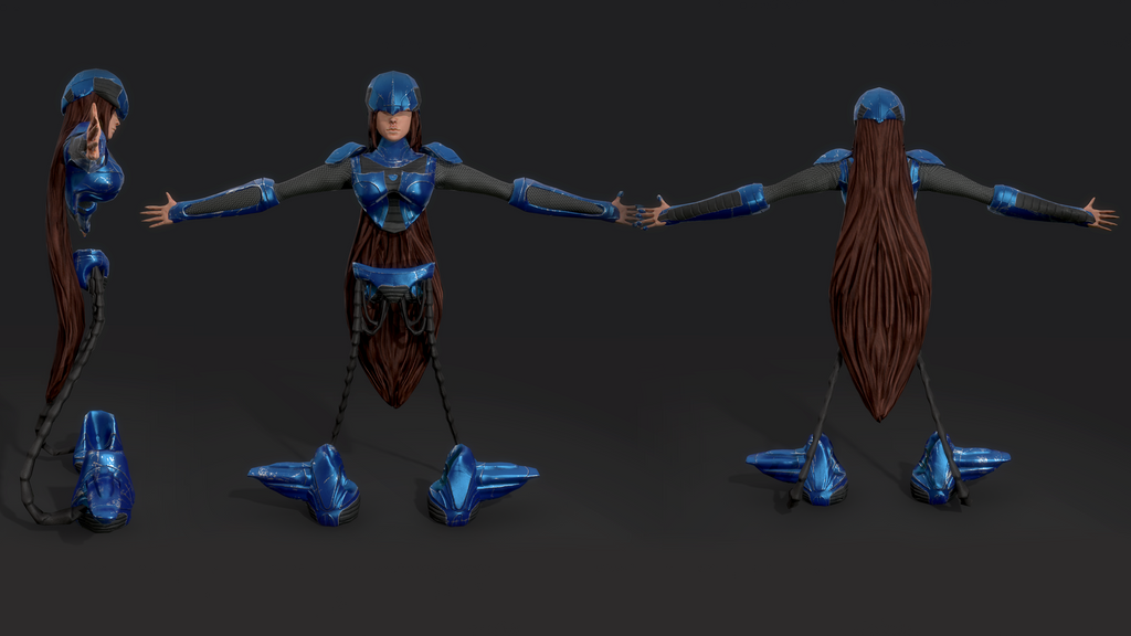 Cyborg game model by Mamaleen
