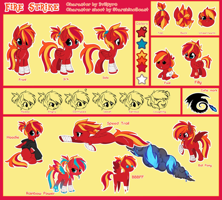 Fire Strike Character Sheet (commission) by StarshineBeast on DeviantArt