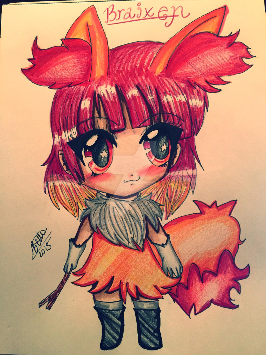 Braixen  gijinka