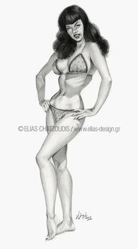 Bettie Page Pinup Pencils