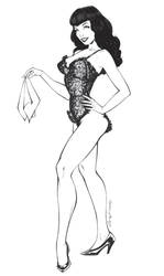 Bettie Page Lineart