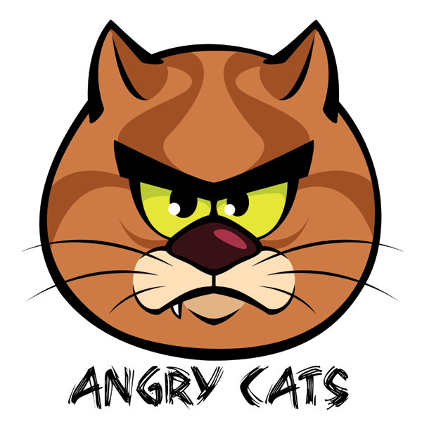 Angry Cat - barmalisiRTB - Drawings & Illustration, Animals, Birds