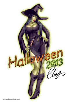 Witchilicious Halloween Pinup