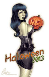 Nosferella Halloween pinup