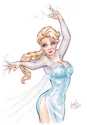 Queen Elsa Copic-digital