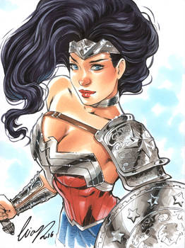 Wonder Woman sketch card 6x8