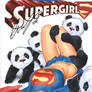 Supergirl with pandas
