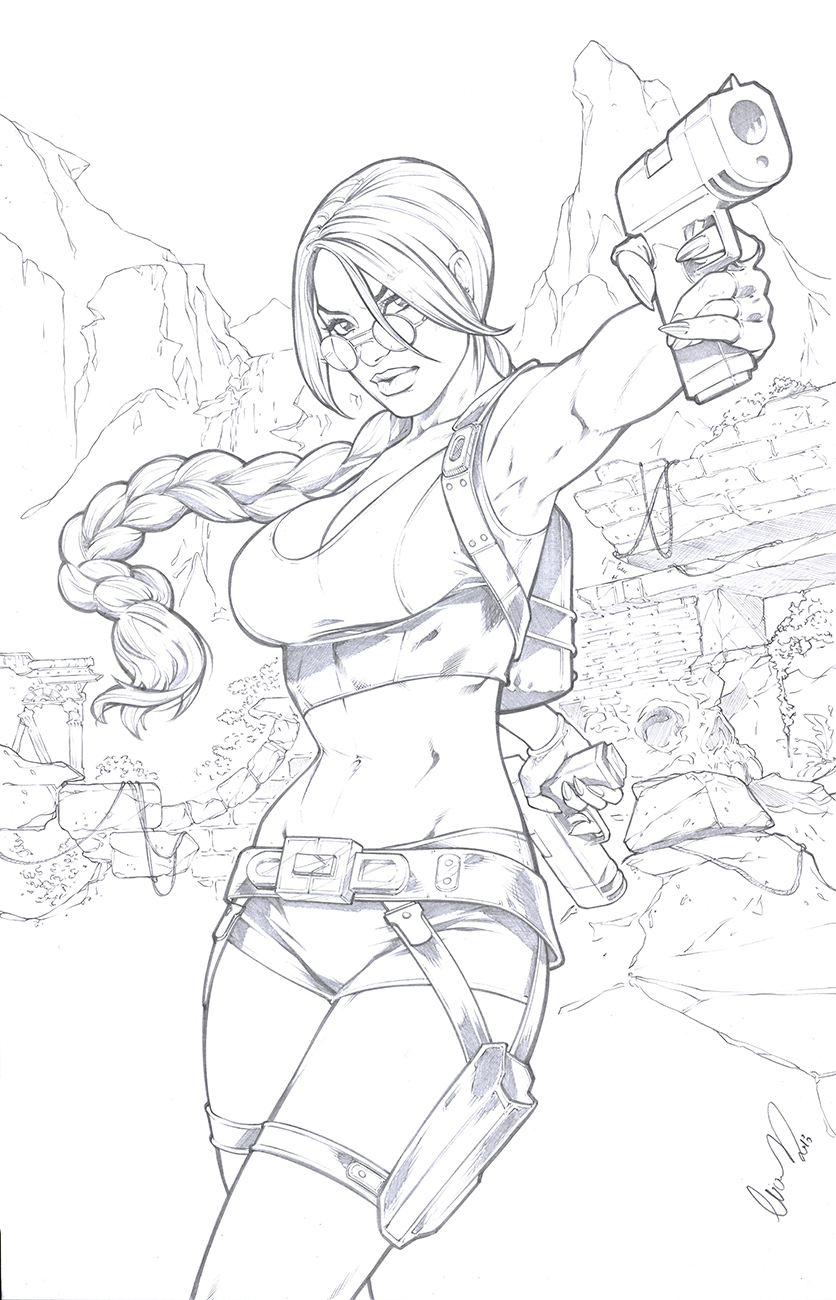 Lara Croft Pencils