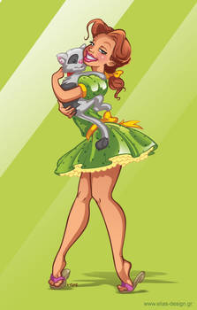 Pin up cartoon