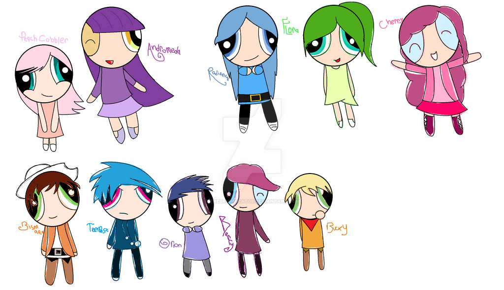 Children of Mane Six in PPG Style (Rough Colour)