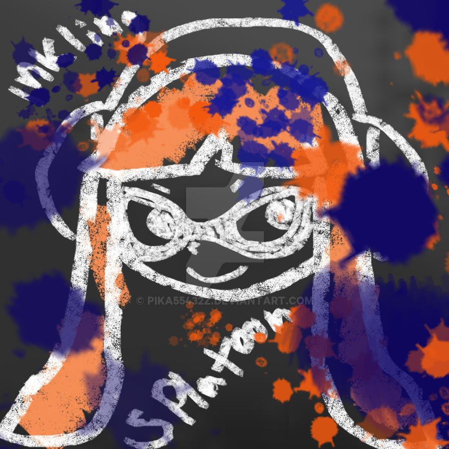 Splatoon Bad Inking Splatoon Inking chalk art by pika55432z on DeviantArt