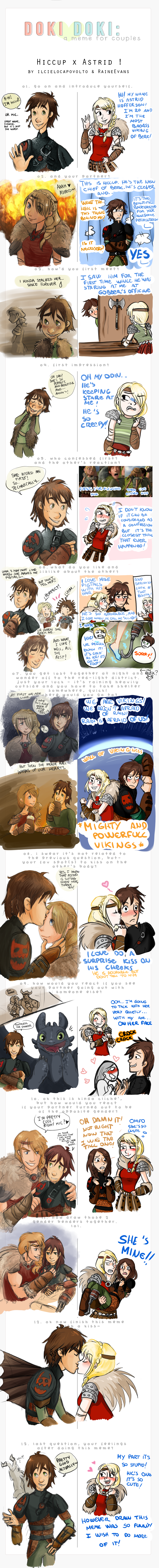 Couple Meme: Hiccup x Astrid.