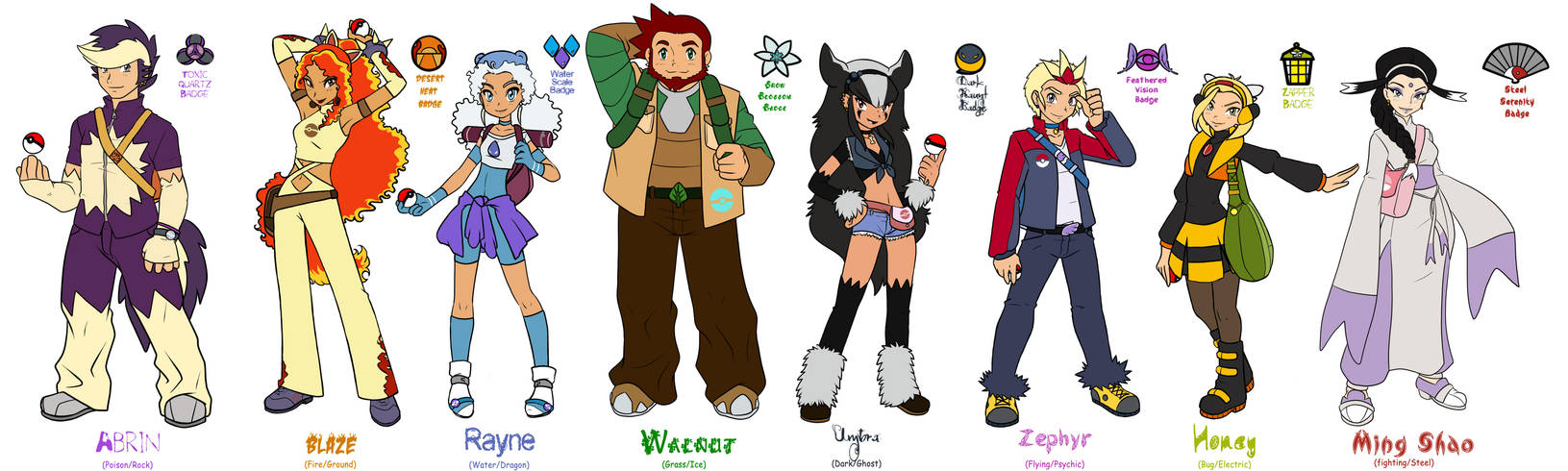 Original Pokemon Characters Colored by Yaoi-Bear on DeviantArt Original Pokemon Characters Colored by Yaoi-Bear on DeviantArt