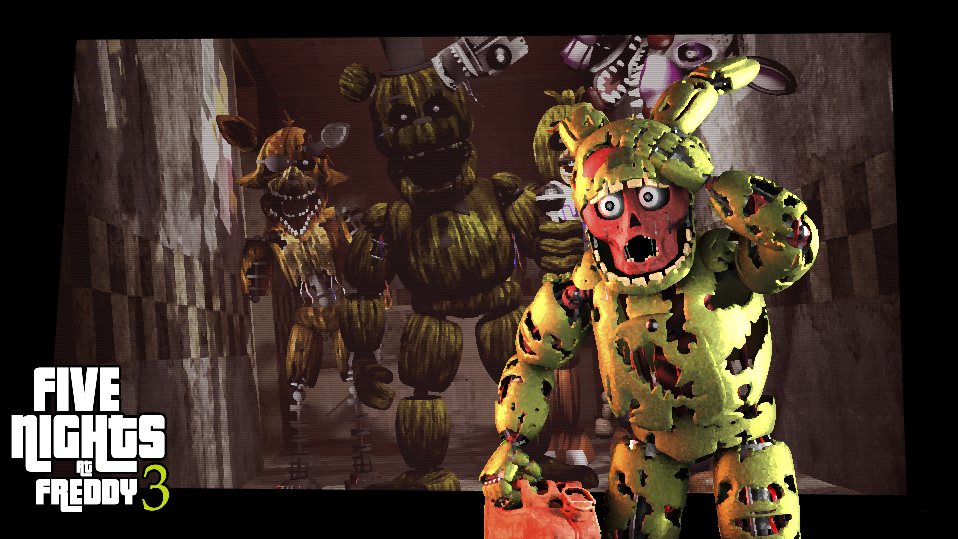 Video Game Five Nights at Freddy's 3 HD Wallpaper