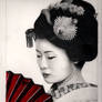 geisha and fan