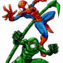 spidey vs. scorpion in color