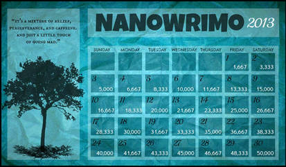 Nanowrimo Calendar - 2013