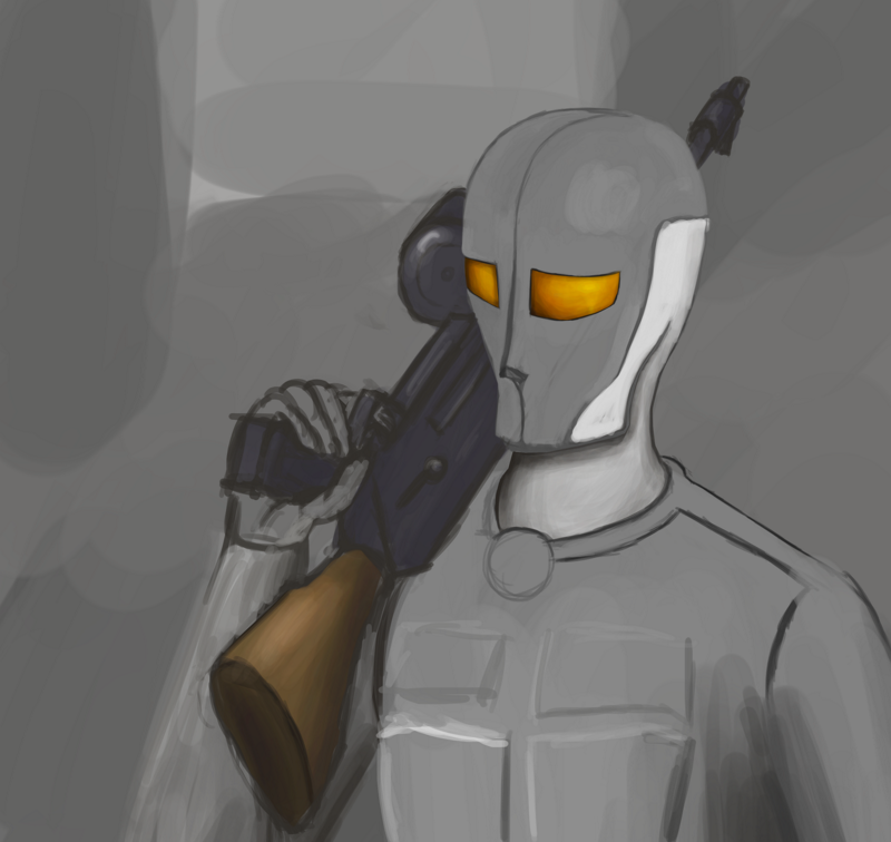 One-doodle-a-day 7.10.2015: Sci-fi-soldier-thingy