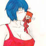 Kiss to little Asuka