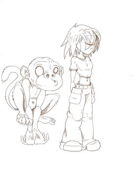 Noodle And Monkey